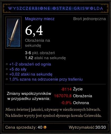 Wyszczerbione Ostrze Griswolda